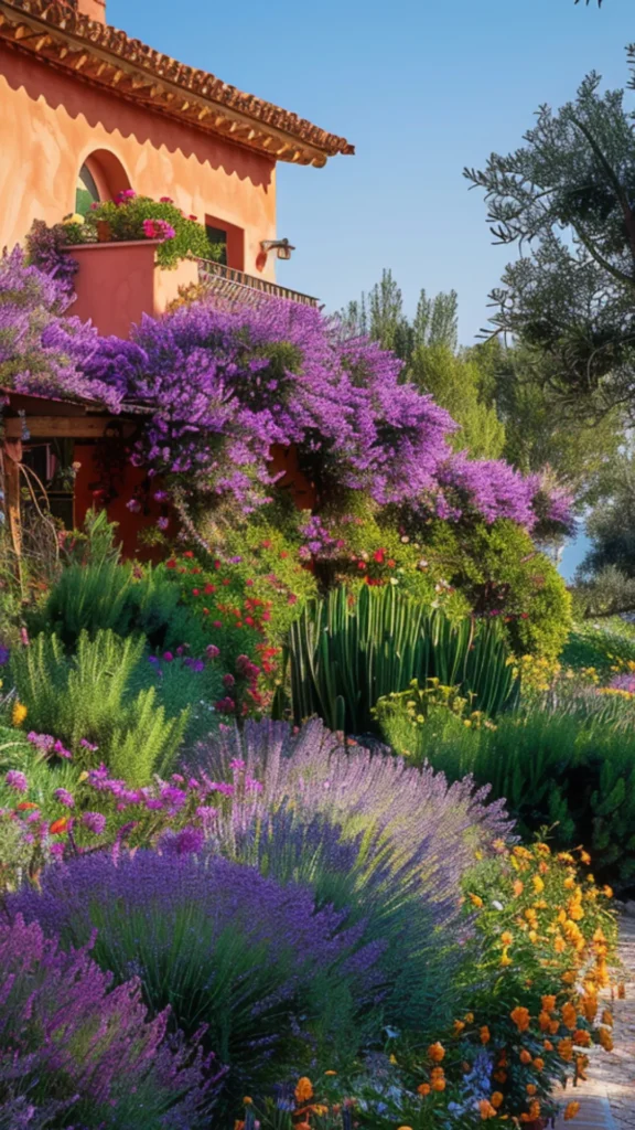 outdoor living space ideas scented planting jasmine lavender sensory