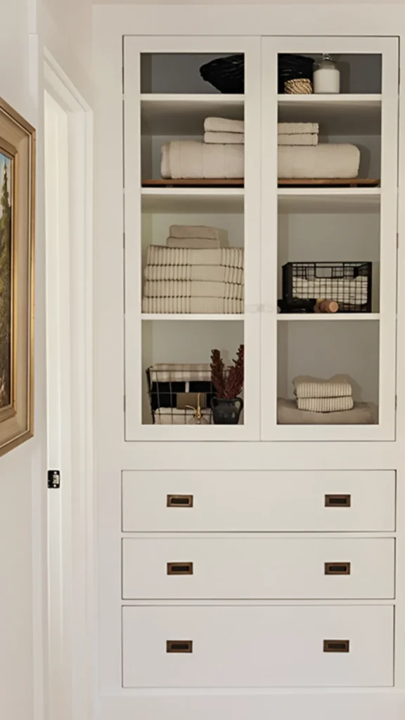 bedroom storage ideas linen closet integrated wardrobe wall