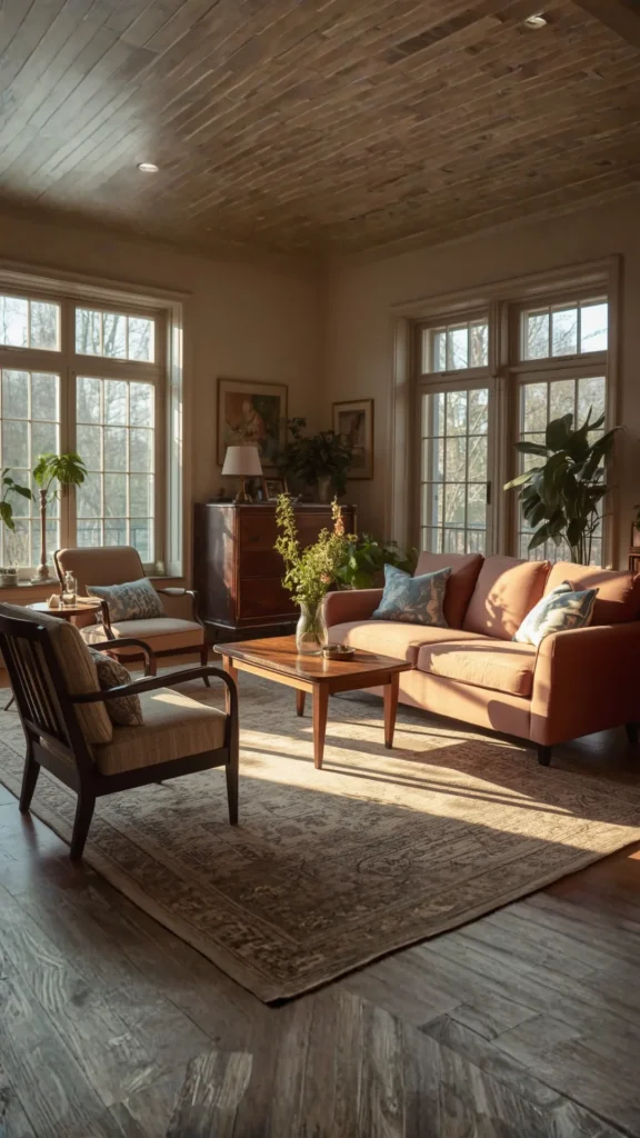 sustainable interior design second hand vintage furniture warmth character eco-friendly beautiful