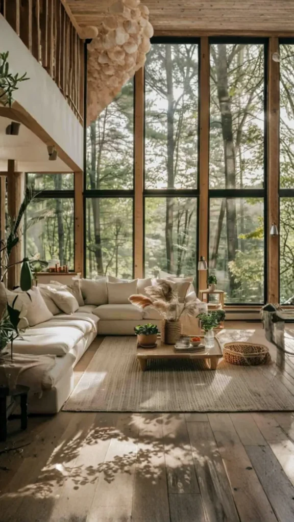 sustainable interior design organic linen cotton wool textiles warm natural tones beautiful