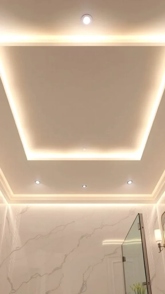luxury bathroom on a budget ceiling paint warm white bright refresh
