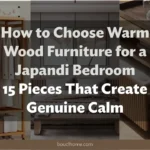 How to Choose Warm Wood Furniture for a Japandi Bedroom: 15 Pieces That Create Genuine Calm