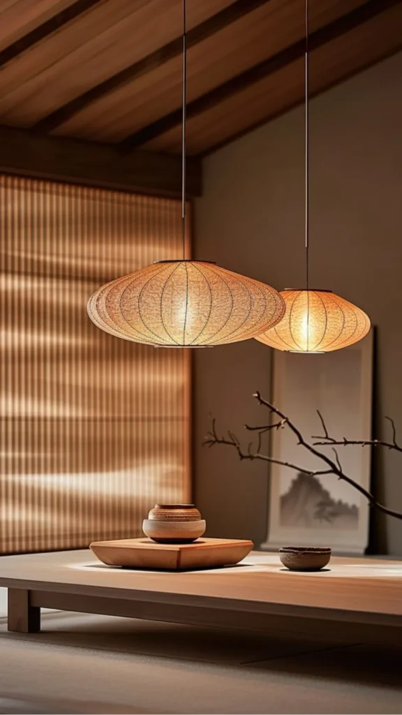 japandi pendant light ceramic fluted warm cream entryway welcoming glow beautiful 2026