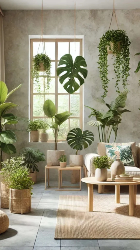organic modern interior design guide biophilic elements genuinely alive plants light materials 2026