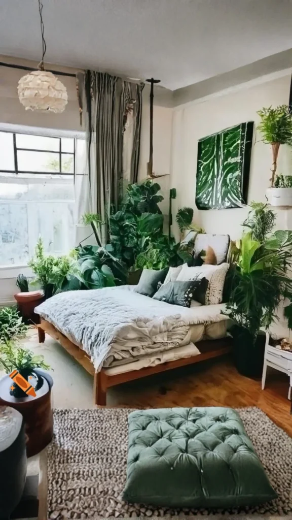 maximalist bedroom ideas abundant plants every corner lush alive beautiful 2026