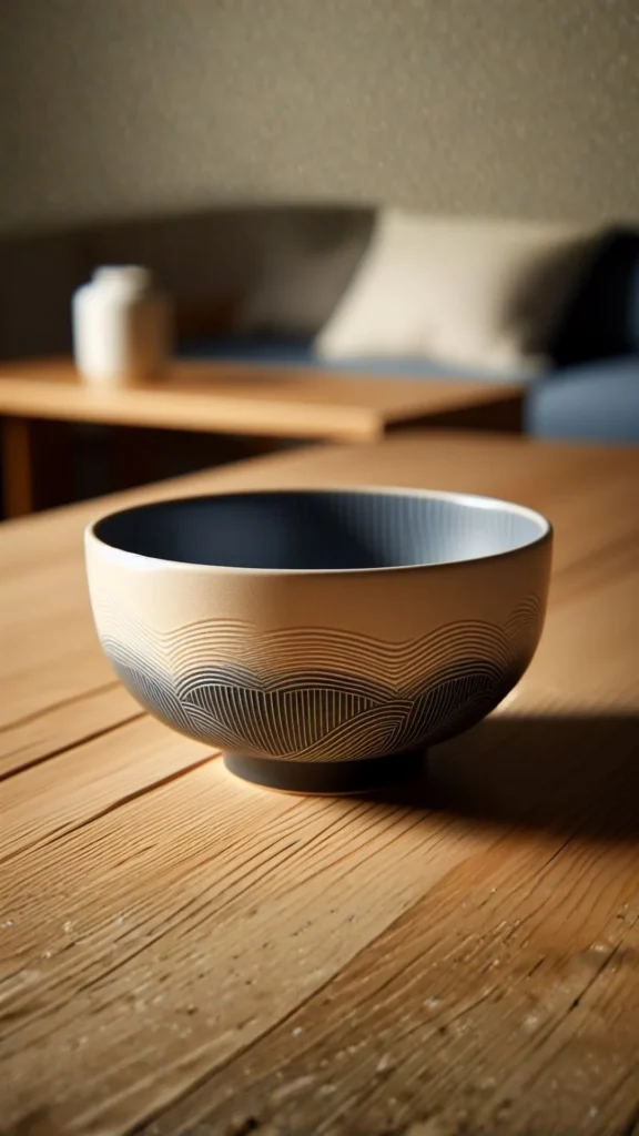 japandi home decor ideas warm wood trays bowls every surface solid oak walnut 2026