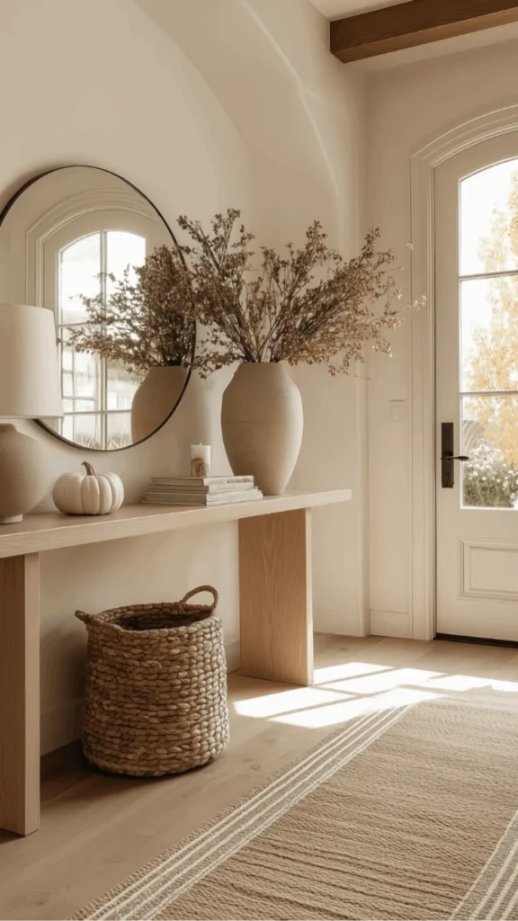 organic modern entryway ideas genuinely beautiful welcoming first impression warm 2026