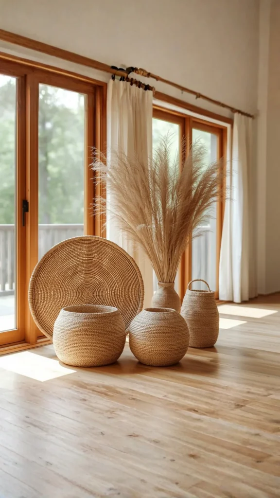 japandi home decor ideas natural jute seagrass baskets beautiful storage 2026