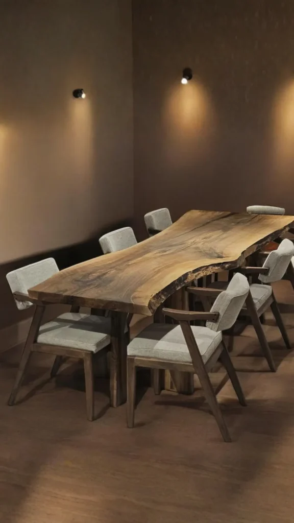organic modern dining room ideas solid natural wood table oak walnut foundation beautiful 2026