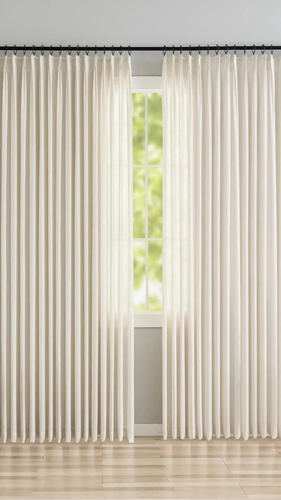 japandi home decor ideas linen curtains ceiling height warm airy beautiful 2026