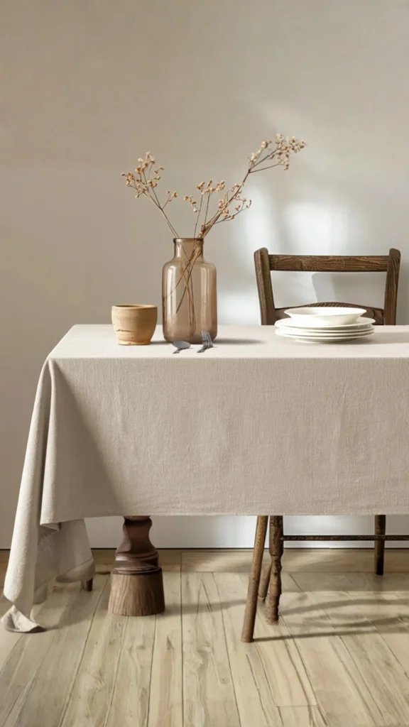 organic modern dining room ideas linen table runner natural napkins beautiful warm 2026