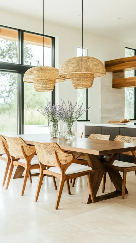 organic modern decor ideas warm wood every level floor furniture shelving warm oak 2026
