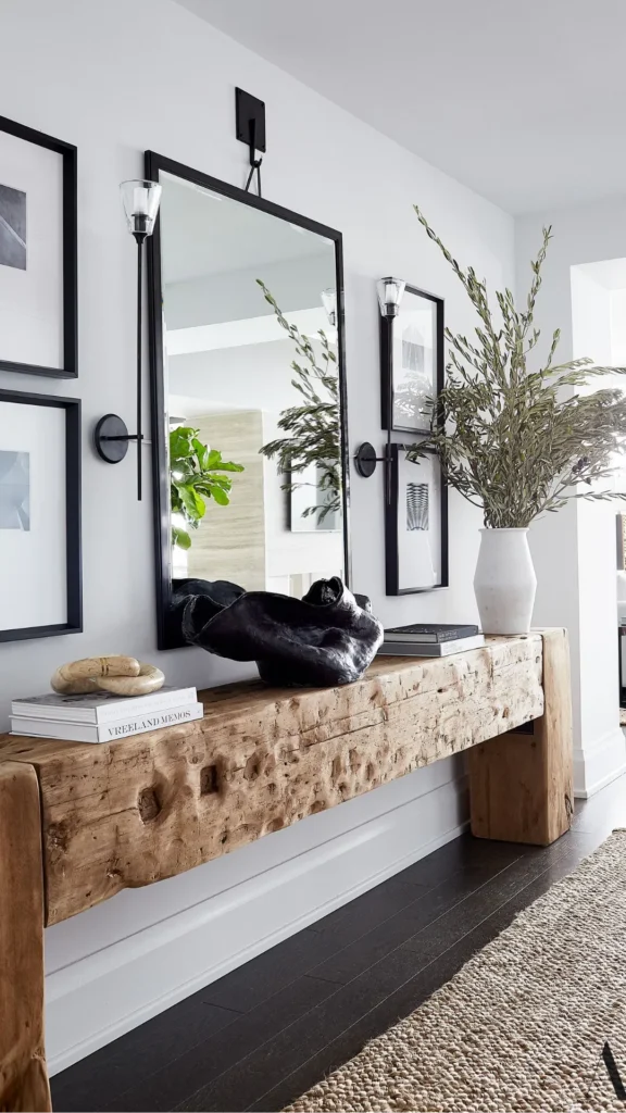 organic modern entryway ideas hidden storage keeping space clear considered beautiful 2026
