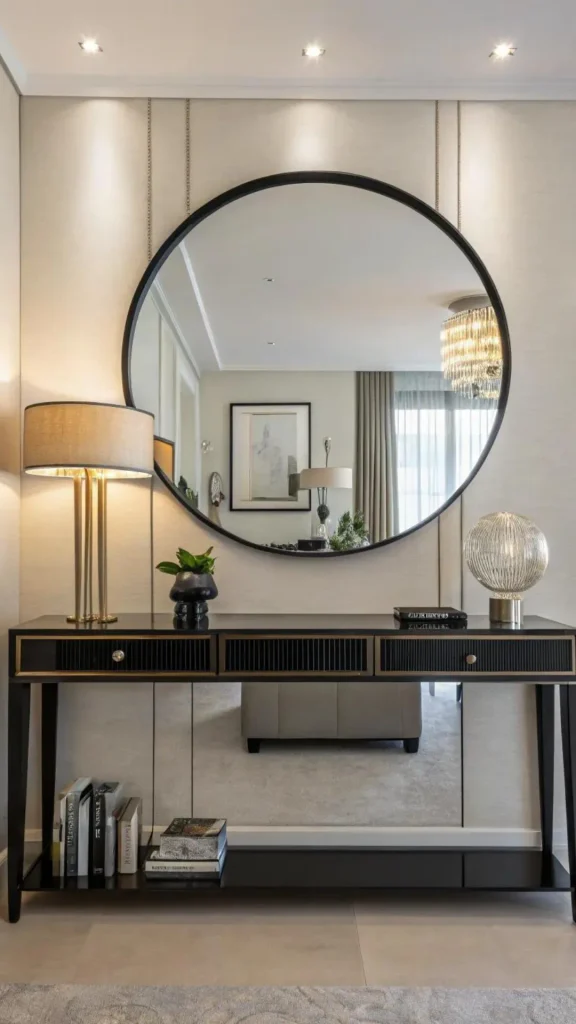 curved mirror ideas arch mirror console table entryway 2026