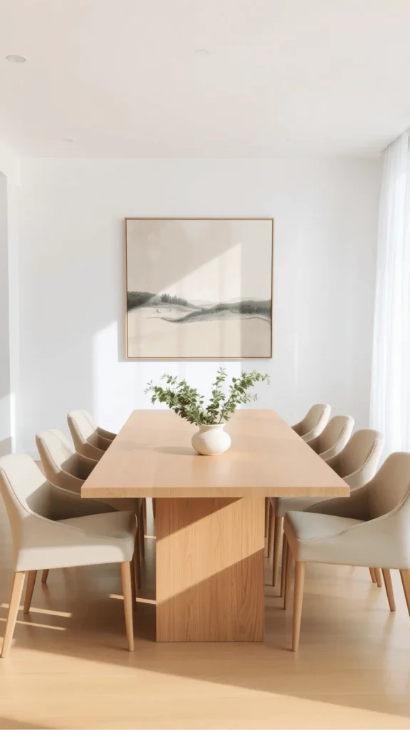 organic modern dining room ideas gallery wall complementing table 2026