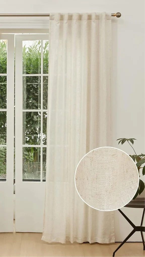 organic modern dining room ideas natural light sheer linen curtains 2026