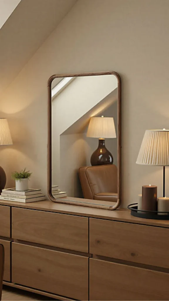 curved mirror ideas maintained wood frame lasting years 2026