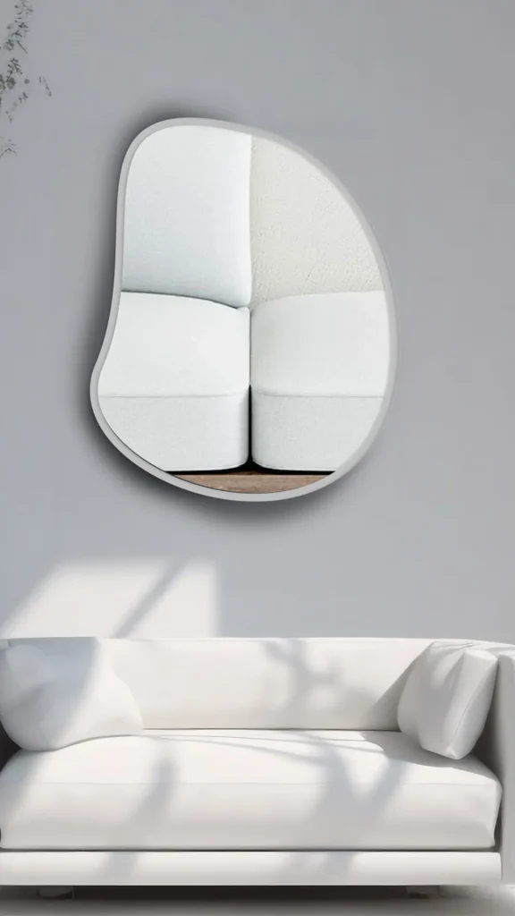 curved mirror ideas kidney shaped organic mirror wall 2026