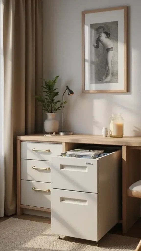 organic modern home office ideas wood filing cabinet furniture 2026